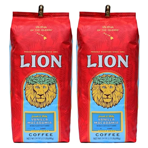 Vista 11 de LION Coffee, Café de 24 quilates, grano entero, bolsa de 7 onzas