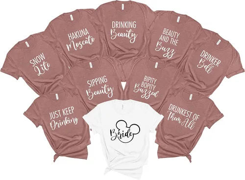 Vista 3 de Sipping Beauty - Camisa de despedida de soltera, Bipity Bopity Dama de honor, regalo de fiesta nupcial, regalo de fiesta de boda, color negro