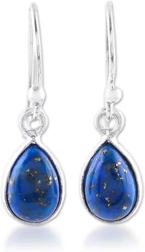 Vista 7 de NOVICA Artisan Handmade Dangle Earrings Sterling Silver Teardrop India
