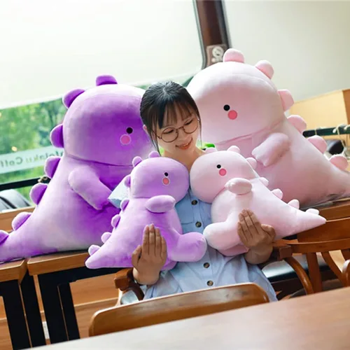 Vista 5 de VHYHCY Lindos Juguetes de Peluche de Dinosaurio, Juguetes Muñecos de Animales de Peluche de Dinosaurio Gordo, Peluche Suave de Animal de Peluche