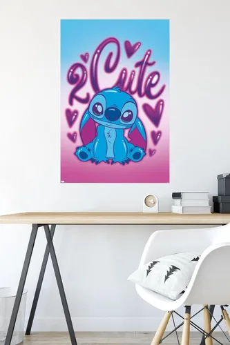 Vista 4 de Disney Lilo and Stitch - Póster de pared, 2 bonitos pósteres de pared, 34 pulgadas de largo x 22.4 pulgadas de ancho, versión sin marco