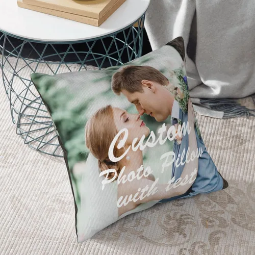 Vista 5 de Almohada de terciopelo personalizada para regalos personalizados, 16 x 16 pulgadas, almohada con estampado de letras temáticas de Halloween