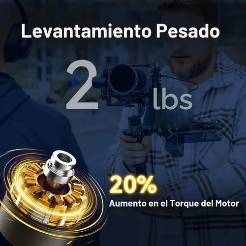 Vista 5 de FeiyuTech SCORP Mini 3 Pro Kit cardán para cámara, carga útil de 4.4 libras, seguimiento AI 4.0, mango remoto desmontable, batería de 14 horas