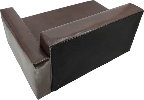 Vista 6 de Sofá cama para perros de cuero sintético marrón reclinable L sillón asiento 30x20x13 área de asiento es de 27 x 16 pulgadas, ideal para perros más