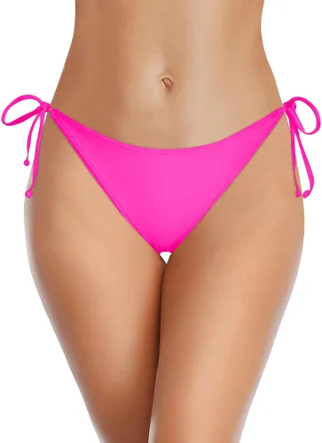 Vista 17 de Traje de baño de cintura baja con cobertura moderada para mujer Azul (Leaves)