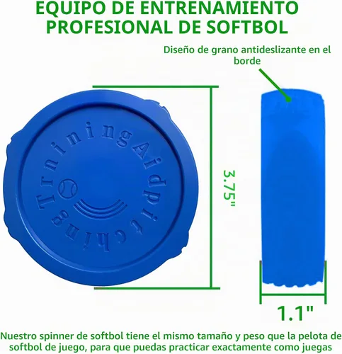 Vista 3 de Mogseek Softball Spinner Fastpitch, 12Inches Softball Training Equipment for Pitcher Overhand Thrower Training Aid Equipment for Sports Practice Azul