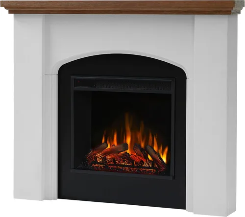 Vista 9 de Real Flame Anika - Chimenea eléctrica de 49 pulgadas con repisa para sala de estar o dormitorio, calentador reemplazable, efecto realista de troncos