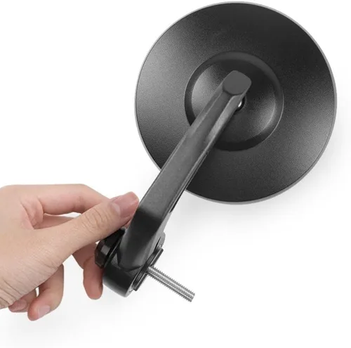 Vista 13 de KiWAV Espejos de extremo de barra de motocicleta Bob negro compatible con manillar roscado M6