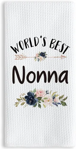 Vista 14 de TNUW Best Grandma - Toallas de cocina de 16 x 24 pulgadas, la mejor flor de Abuela del mundo, suave y absorbente, toalla de cocina, toallas de mano
