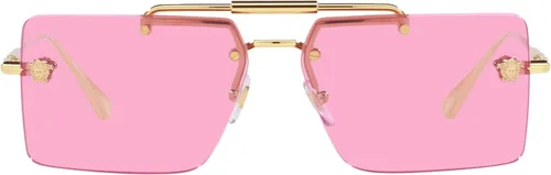 Vista 3 de Versace Gafas de sol para mujer marco dorado lentes fucsia 2362in