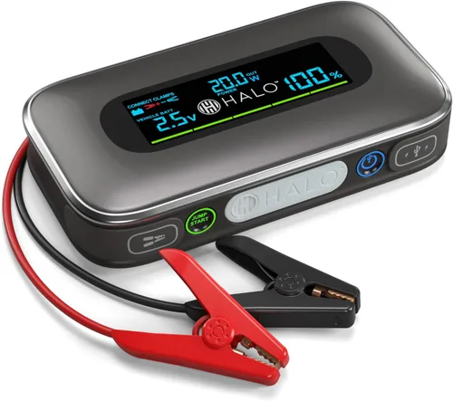 Vista 9 de Halo Bolt - Arrancador de batería de coche de 1500 A, banco de energía, luz Plateado