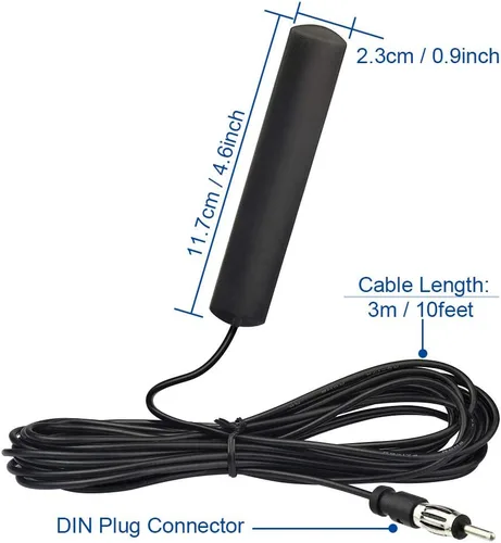 Vista 2 de Bingfu Antena de coche estéreo para coche, antena de radio FM AM, montaje adhesivo para coche, antena de parche oculto para vehículo, camión, SUV