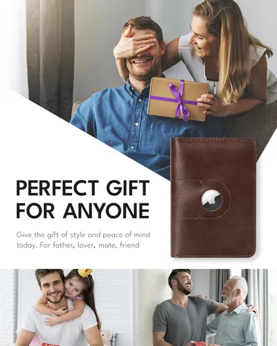 Vista 6 de ALLIVE Genuine Leather Passport Holder Wallet Cover Case for Men and Women Travel, Christmas Birthday Gifts, Airport Essentials, Passport Holder