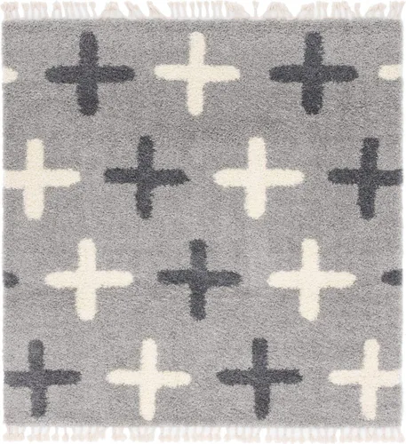 Vista 15 de Unique Loom Hygge Shag Collection - Alfombra moderna de inspiración marroquí con diseño geométrico, felpa y acogedora, rectangular, 8' 0" x 10' 0