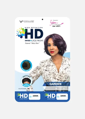 Vista 4 de Vivica A. Fox, Jardín, encaje frontal HD, pelo de bebé natural, estilo envolvente en capas con peluca barrida (2 marrón oscuro)