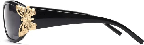 Vista 3 de JM Paquete de 2 lentes de sol de lectura bifocales para mujer, a la moda, para lectura al aire libre, protección UV400 Negro