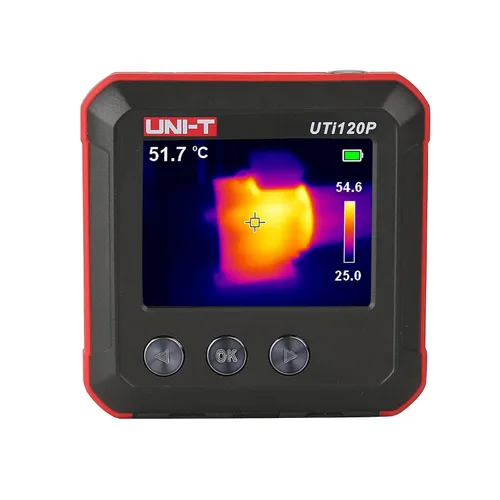 Vista 2 de UNI-T Cámara de imágenes térmicas recargable 10800 píxeles 120x90 resolución IR cámara infrarroja imagen térmica 3 paletas de color -4~752℉/-20~400℃