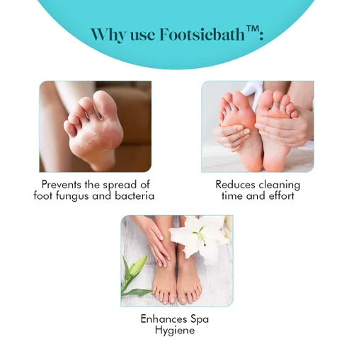 Vista 4 de Footsie - Revestimientos de baño desechables originales para pedicura, 100