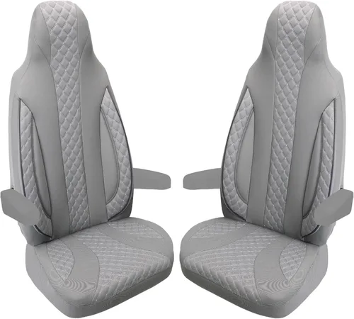 Vista 10 de Bremer SITZBEZÜGE Motorhome Seat Covers Ford Transit Custom Vanestro Atlantic Titanium WPL401 WPL401 - Black/Grey