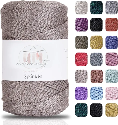 Vista 13 de Makromecity, Cordón de macramé de poliéster de 2 mm x 250 yardas (750 pies) Cordón de macramé de 2 mm de polipropileno para arte y manualidades