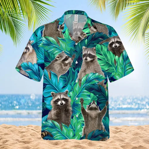 Vista 3 de Divertidas camisas hawaianas de caballo para hombres y mujeres, amor carreras de caballos hawaiano de verano de manga corta casual de ajuste