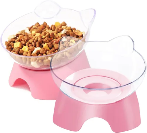 Vista 8 de MILIFUN Platos Elevados para Comida de Gatos con Soporte, Platos para Comida o Agua, Tazón Inclinado, Plato para Mascotas con Soporte