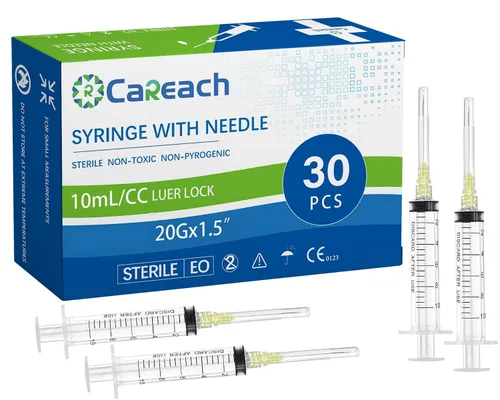 Vista 8 de Paquete de 30 jeringas de 1mL con aguja de calibre 25, de 1 pulgada, para laboratorios científicos, medición y recarga de tintas Tintas de recarga