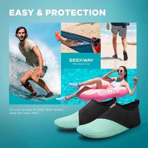 Vista 6 de SEEKWAY SK001 - Zapatos acuáticos de secado rápido para playa, piscina, natación, río, yoga, lago, surf, mujeres y hombres