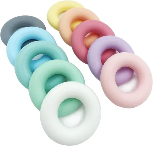 Vista 6 de Colgante de silicona de plumas de 1.732 in, 10 cuentas de silicona para hacer pulseras y collares