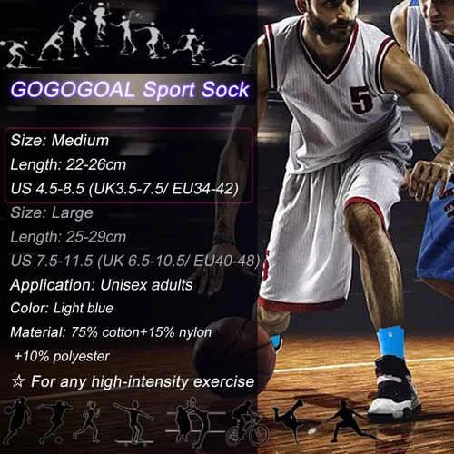 Vista 5 de Calcetines deportivos antideslizantes para hombres y mujeres, calcetines de fútbol con agarre, calcetines de entrenamiento deportivo, fútbol, yoga
