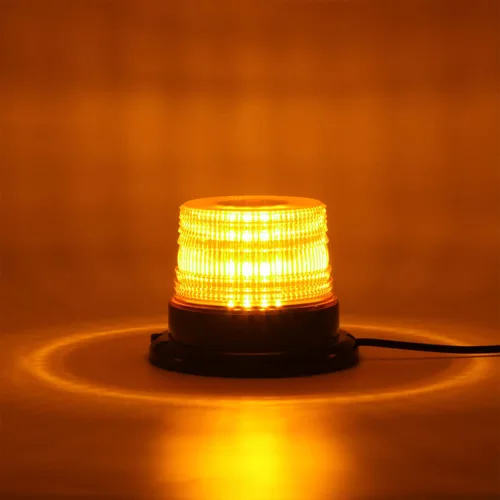 Vista 2 de Luz estroboscópica LED, 12V-24V ámbar 40 luces LED de advertencia intermitentes de seguridad con cable magnético y recto de 16 pies para vehículo