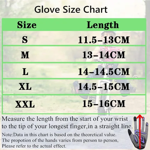 Vista 4 de Guantes de bicicleta para niños y niñas, guantes de ciclismo acolchados de gel para niños y niñas, guantes de ciclismo antideslizantes para jóvenes