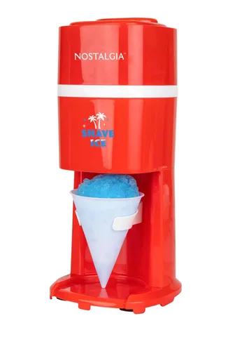 Vista 9 de Nostalgia Máquina de afeitar de hielo y cono de nieve, afeitadora de hielo multiusos para golosinas congeladas, granizados, conos de nieve y más
