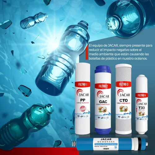 Vista 5 de Juego de repuesto de filtro de agua de ósmosis inversa de 5 etapas con membrana RO de 50 GPD, kit de sistema de filtro de agua RO para debajo