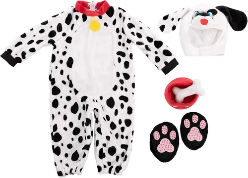 Vista 6 de Spooktacular Creations Halloween Toddler Dalmatian Costume for Kids, Baby Halloween Dress Up Party
