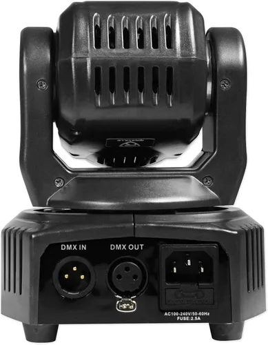 Vista 6 de Rockville RockOn-7 - Luz de lavado de cabeza móvil RGBW de 40 W, DMX de 14/16 canales, activada por sonido, control remoto, giro de 540°