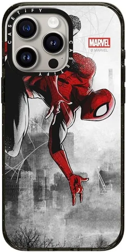 Vista 129 de CASETiFY Funda para iPhone Air, compatible con MagSafe Marvel VS CoLab Protección contra caídas de grado militar 4x de 8.2 pies Funda Capitán