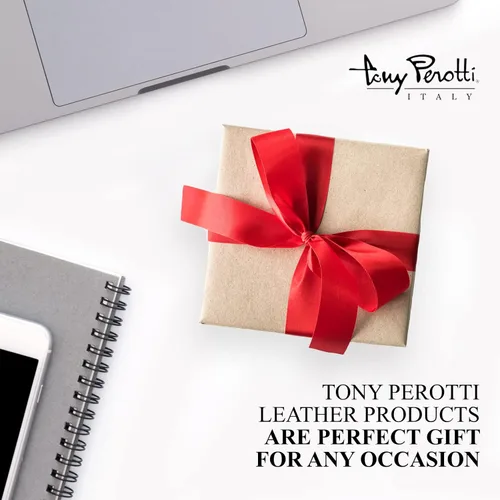 Vista 6 de Tony Perotti Mens Money Clip Bifold Wallet Slim Minimalist Card Case Pockets Italian Leather