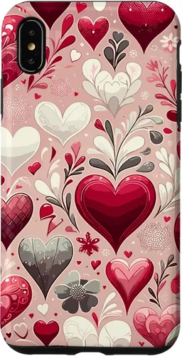 Vista 10 de Funda romántica para iPhone 11 Pro Max con corazones encantadores para el día de San Valentín