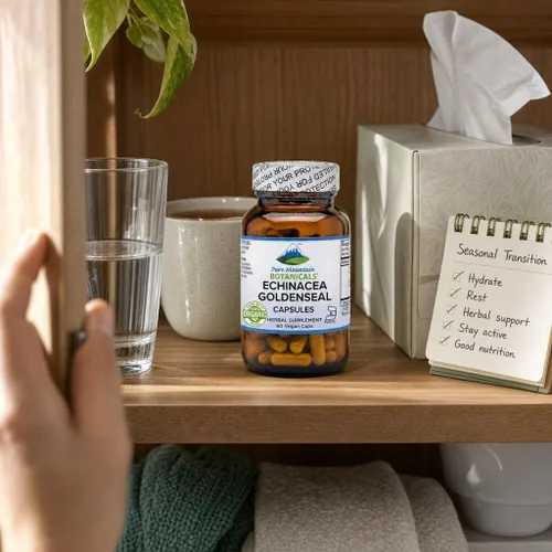Vista 6 de Pure Mountain Botanicals Cápsulas de sello de oro de equinácea – 450 mg de complejo orgánico de raíz de equinácea y sello de oro – 90 cápsulas