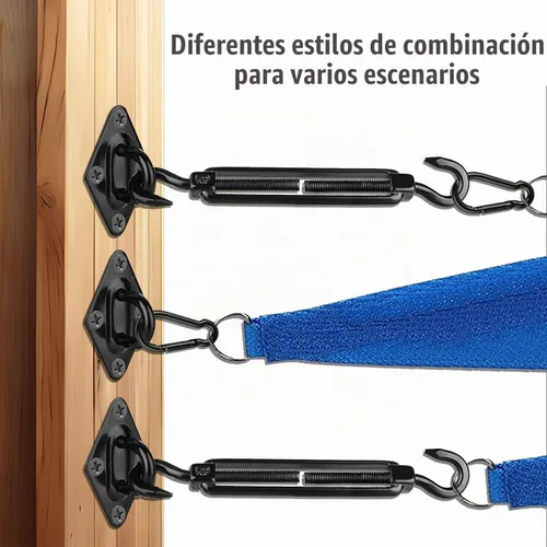 Vista 5 de HOMPER Juego de accesorios para toldo, toldo resistente, kit de accesorios de acero inoxidable para jardín, triángulo y accesorios de fijación