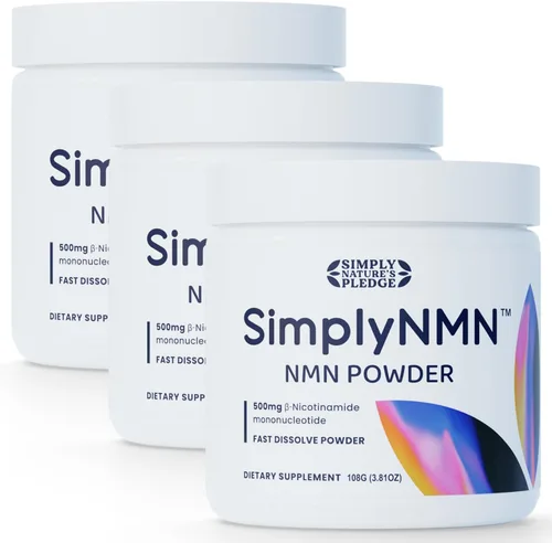 Vista 9 de Simply Nature's Pledge 3.81 oz NMN en polvo, disolución rápida, 500 mg