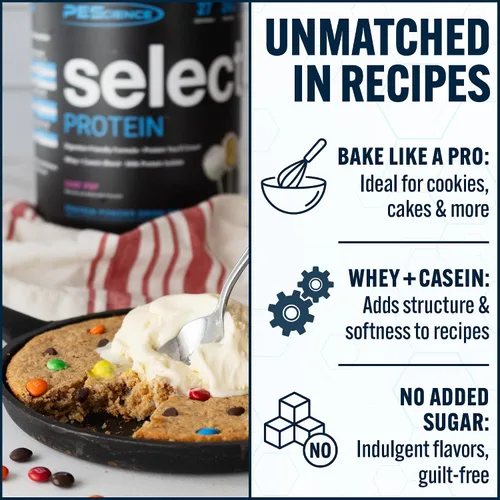 Vista 4 de PEScience Select Protein Powder, mezcla de suero y caseína, proteína limpia en polvo para mujeres y hombres, baja en calorías, baja