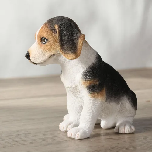 Vista 5 de Veronese Design Figura pintada a mano de resina Beagle de 3 7/8 pulgadas