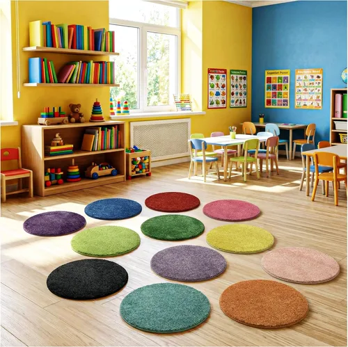 Vista 10 de Koeckritz Rugs Bright - Juego de 6 asientos circulares de 18 pulgadas