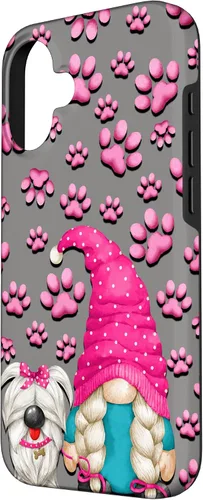 Vista 2 de iPhone 16 Lindo diseño de cachorro de perro para mujeres, cuidador de perros y amante de los perros