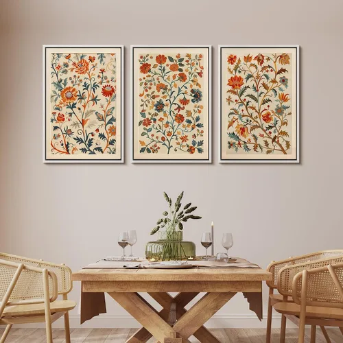 Vista 122 de MUDECOR Lienzo enmarcado para pared, juego de arte de acuarela pastel, bosque de pinos, naturaleza silvestre, ilustraciones modernas, decorativas