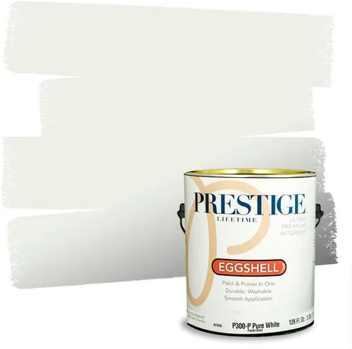 Vista 133 de PRESTIGE Paints - Pintura interior e imprimación en uno, 1 galón, cáscara de huevo, pimienta envejecida