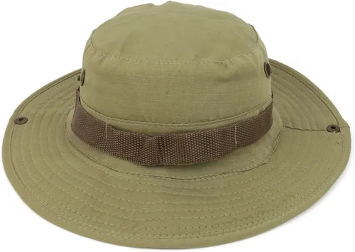 Vista 4 de Armycrew Sombrero de Boonie al aire libre liso sólido militar con correa ajustable para la barbilla