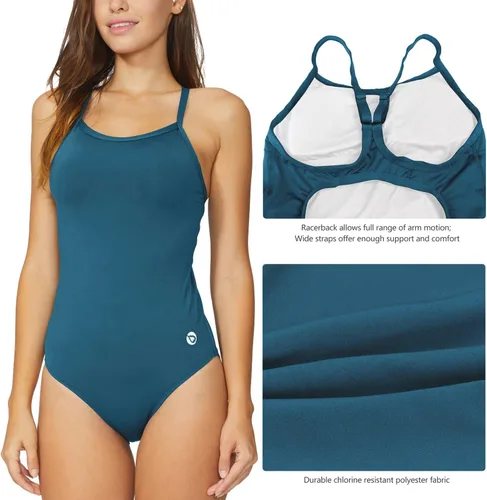 Vista 4 de Baleaf - Traje de baño de una pieza con correa ajustable para entrenamiento atlético para mujer